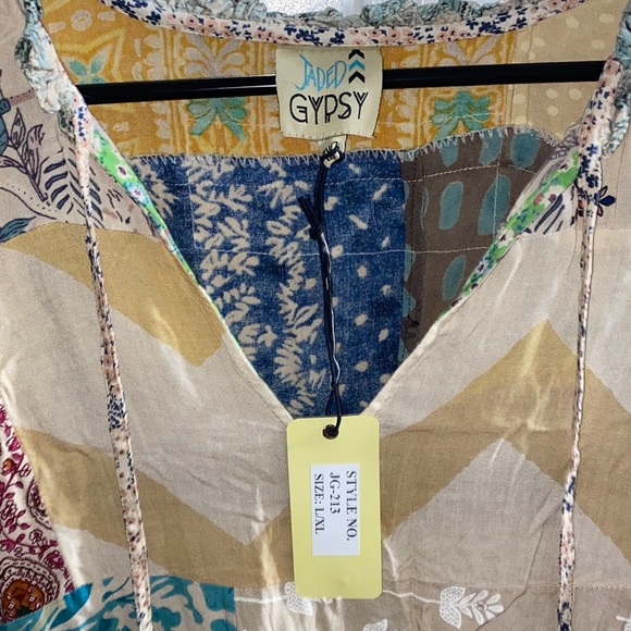 Boho Patchwork Midi Dress - Picture 2 of 9